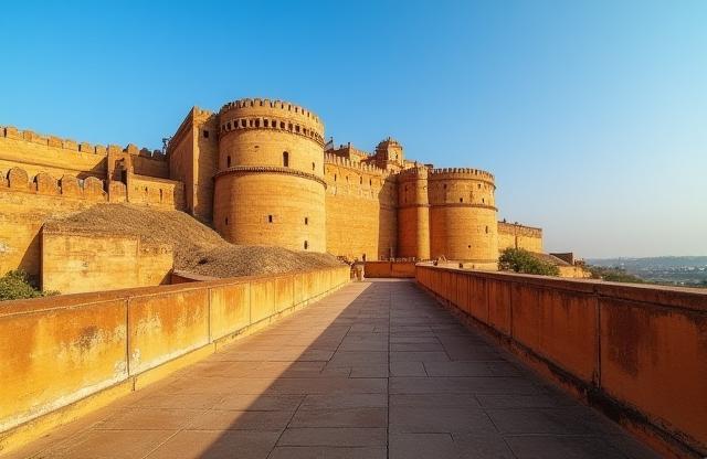 Historic Mehrangarh Fort in Jodhpur, Rajasthan