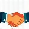 Icon representing negotiation and management of location agreements